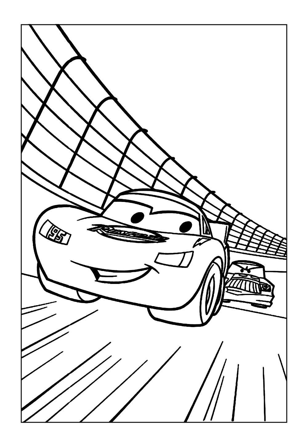 Desenho do Relâmpago McQueen para colorir