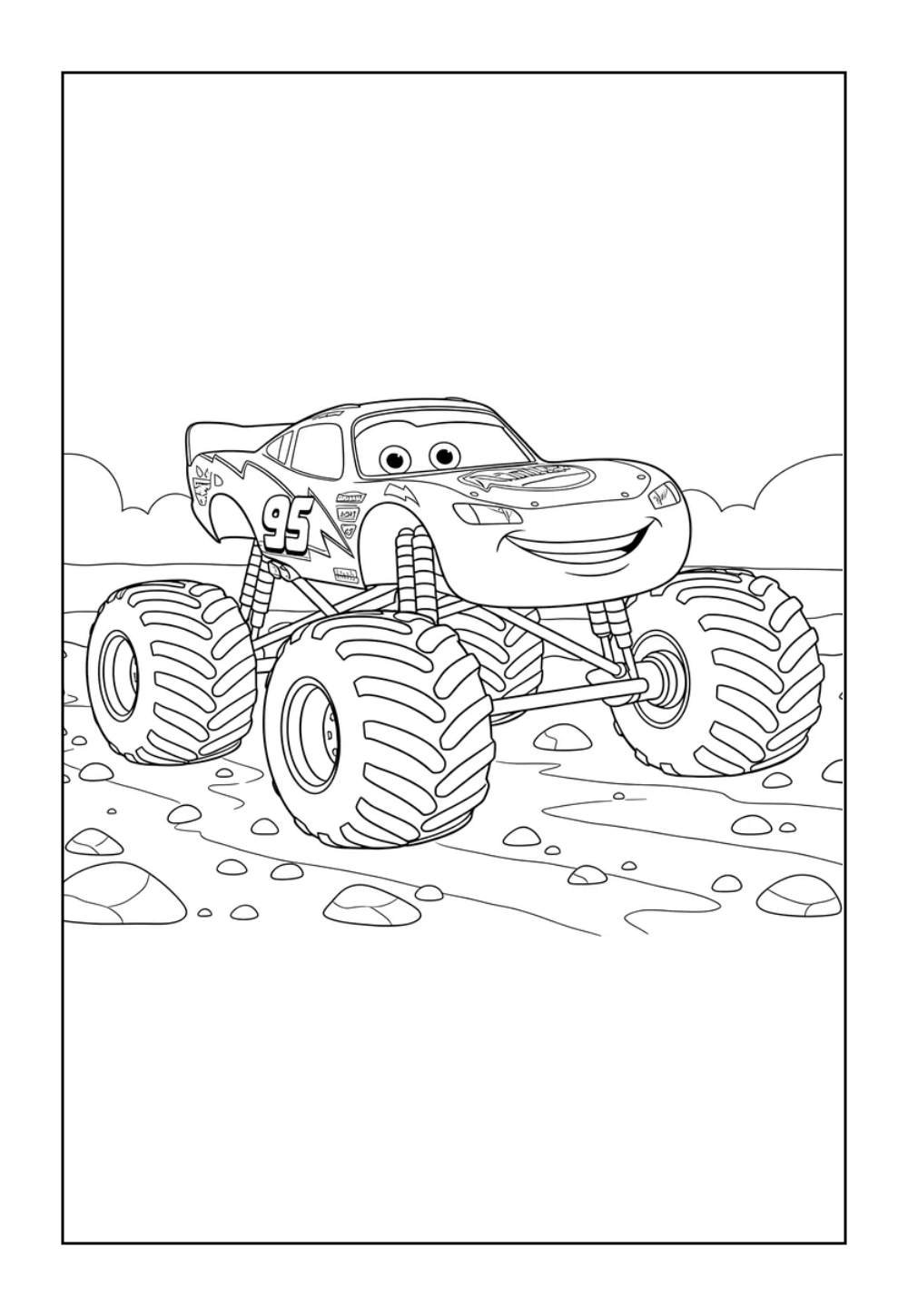 Desenho do Relâmpago Mcqueen para colorir