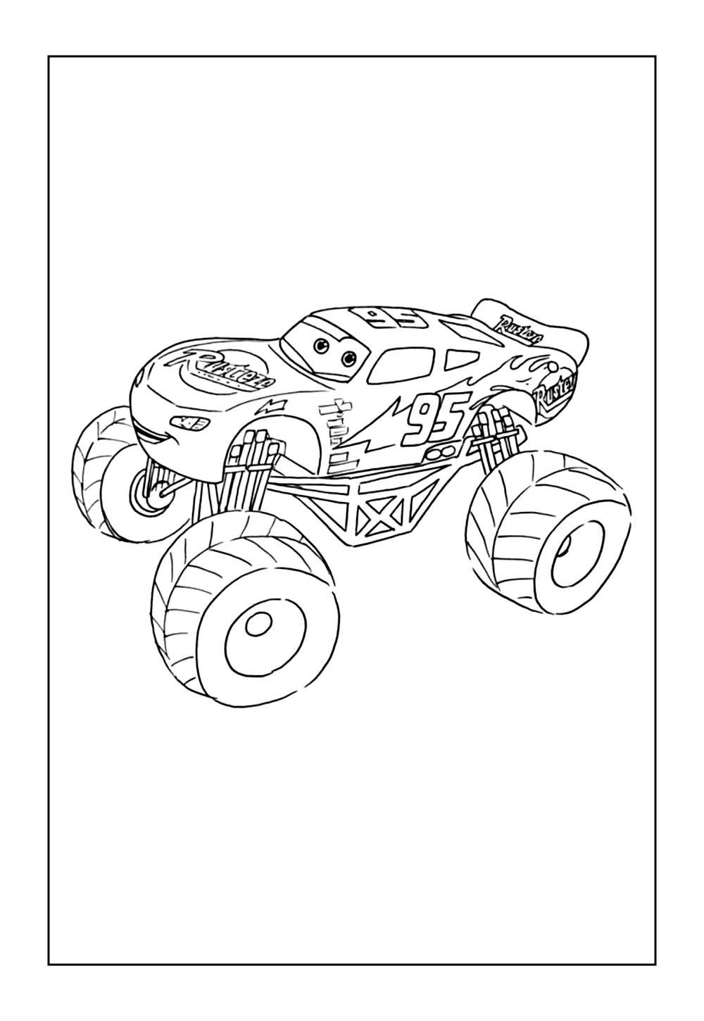 Relâmpago Mcqueen para pintar