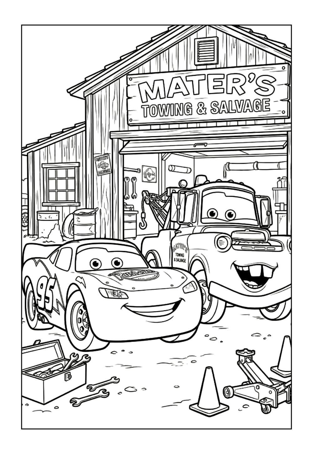Desenho do Relâmpago Mcqueen do Filme Carros