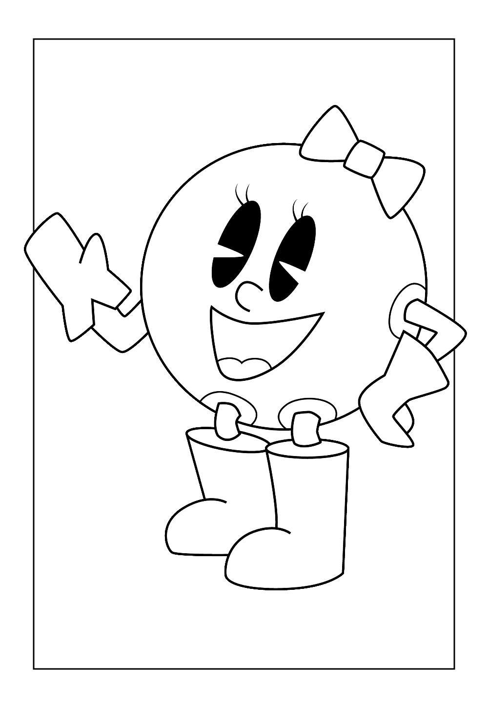 Desenho do Pac-Man para pintar