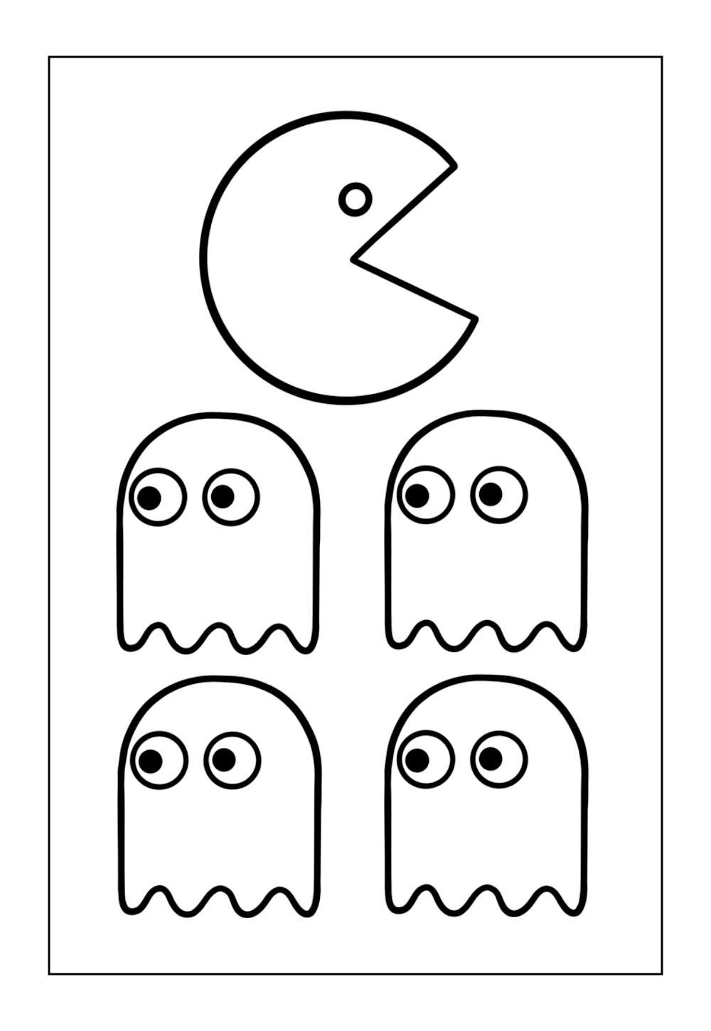 Desenhos do Pac-Man para colorir