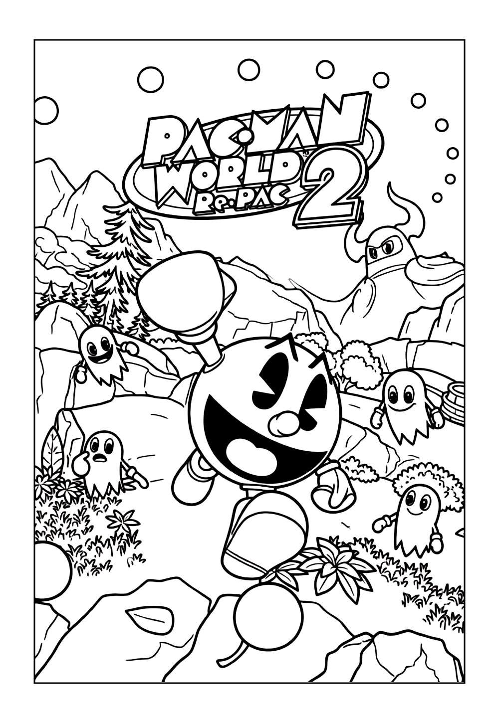 Desenhos do Pac-Man para pintar
